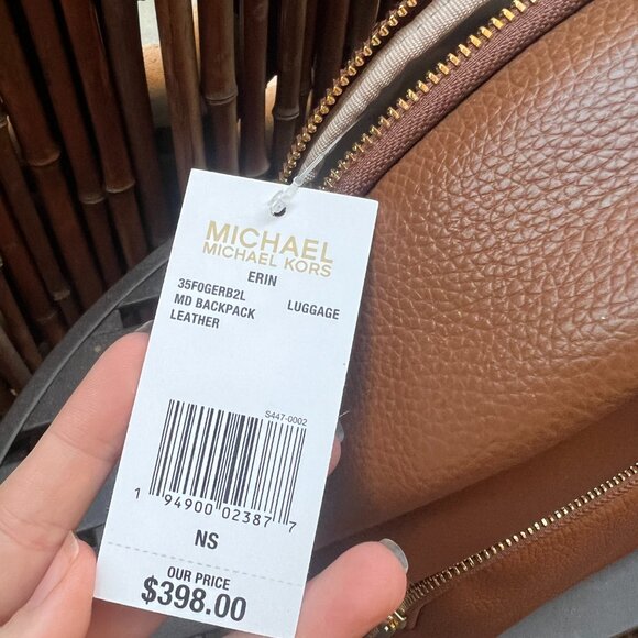 NWT - Michael Kors Erin Medium Backpack - Brown - Picture 2 of 5